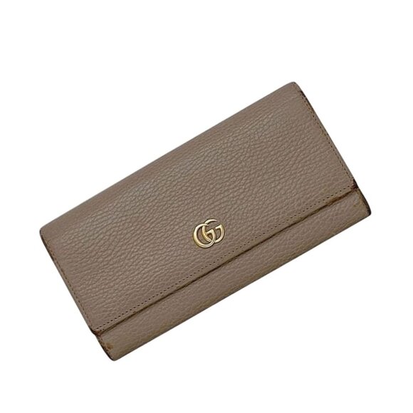 Gucci Bifold Long Wallet Pink Beige Marmont Wallet